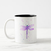 Tasse 2 Couleurs libellule violette mignonne ceigne d'animal mignon (Gauche)