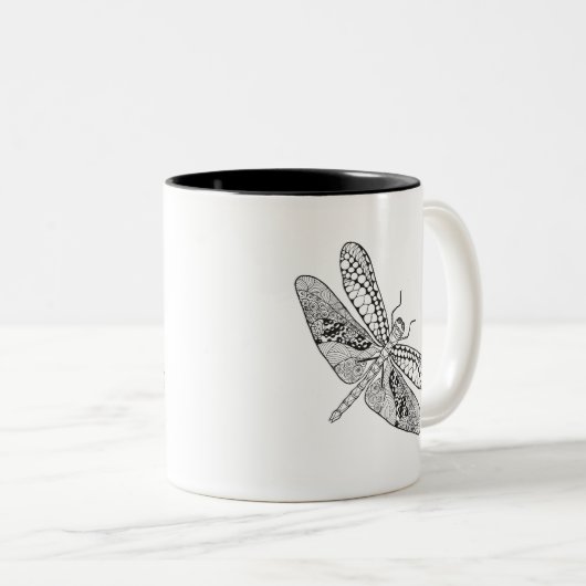 Tasse 2 Couleurs Libellule Zendoodle (Devant droit)