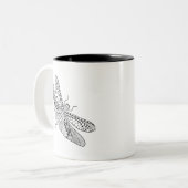 Tasse 2 Couleurs Libellule Zendoodle (Devant gauche)