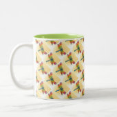 Tasse 2 Couleurs libellules multicolores (Gauche)