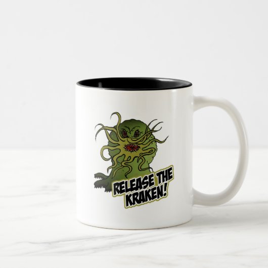 Tasse 2 Couleurs libère le kraken (Droit)