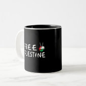 Tasse 2 Couleurs Libérer la Palestine (Devant gauche)