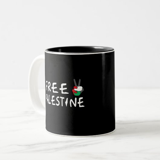Tasse 2 Couleurs Libérer la Palestine (Devant gauche)