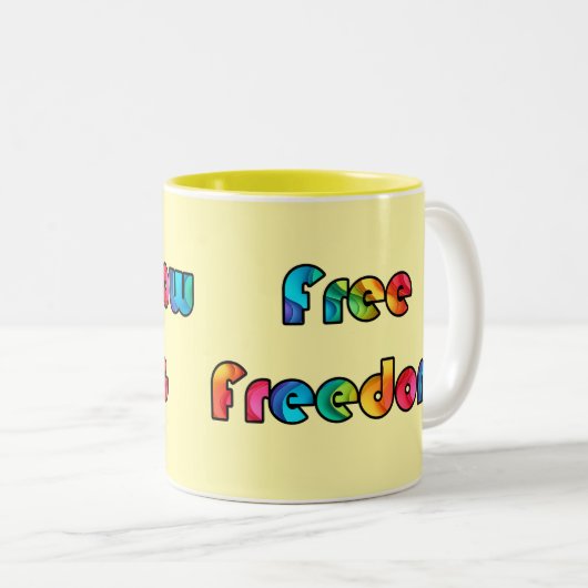 Tasse 2 Couleurs liberté libre (Devant droit)