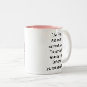 Tasse 2 Couleurs liberté, "libre vivant… et beautysurrounds vous (Devant droit)