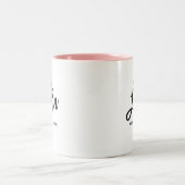 Tasse 2 Couleurs Libra Horoscope Script moderne Chic signe Zodiac (Centre)