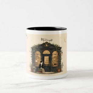 Tasse 2 Couleurs Librairie féerique pour chats sous le ciel de lier