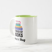 Tasse 2 Couleurs Librarian Librarian Cute Reading Cadeau (Devant gauche)