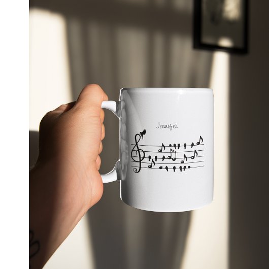 Tasse 2 Couleurs Libre en tant qu'oiseau, oiseaux chanteurs faisant
