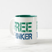 Tasse 2 Couleurs libre penseur (Devant gauche)