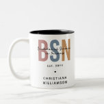 Tasse 2 Couleurs Licence BSN en sciences infirmières sur mesure<br><div class="desc">BSN Bachelor of Science in Nursing Cadeaux personnalisés de l'école de soins infirmiers!</div>