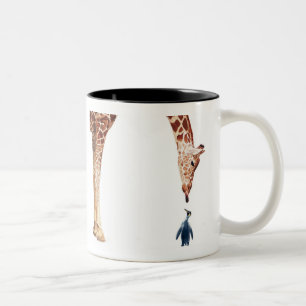Tasse 2 Couleurs "Licker aquarelle avec de pingouin" girafe