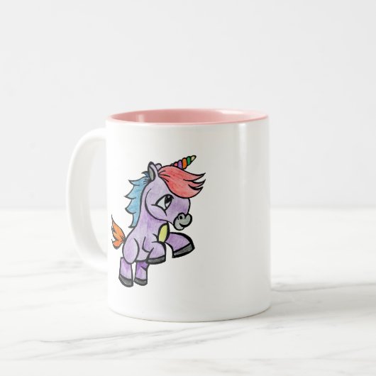 Tasse 2 Couleurs Licorne (Devant gauche)