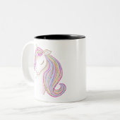 Tasse 2 Couleurs Licorne jolie (Devant gauche)