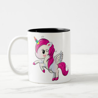 Tasse 2 Couleurs Licorne mignonne d'arc-en-ciel