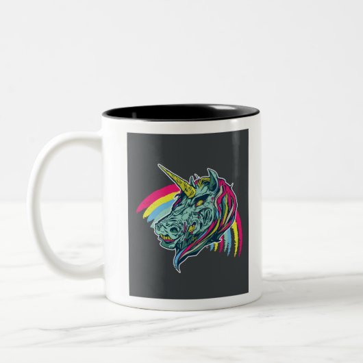 Tasse 2 Couleurs Licorne Zombie (Gauche)