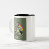 Tasse 2 Couleurs licorne zombie (Devant gauche)
