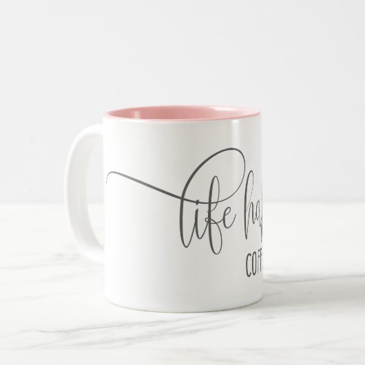 Tasse 2 Couleurs Life Happens Coffee Helps (Devant gauche)