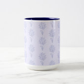 Tasse 2 Couleurs Light Blue Outlined Floral Pattern (Centre)