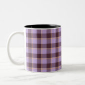 Tasse 2 Couleurs Light Wisteria and Livid Brown Plaid Purple (Gauche)