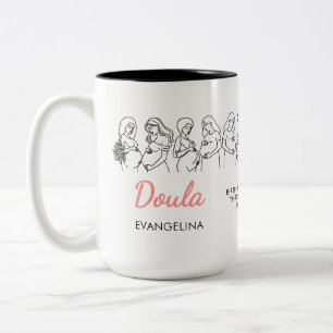 Tasse 2 Couleurs Ligne artistique personnalisée pour sage-femme dou