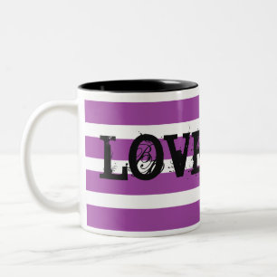 Tasse 2 Couleurs Ligne d'amour violet