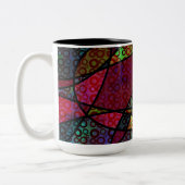 Tasse 2 Couleurs Lignes noires grasses & Textures abstraites multic (Gauche)