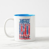 Tasse 2 Couleurs Ligue de Justice | Blue & Red Group Pop Art (Gauche)