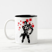 Tasse 2 Couleurs Ligue de Justice | Cyborg Digital Noir Pop Art (Gauche)