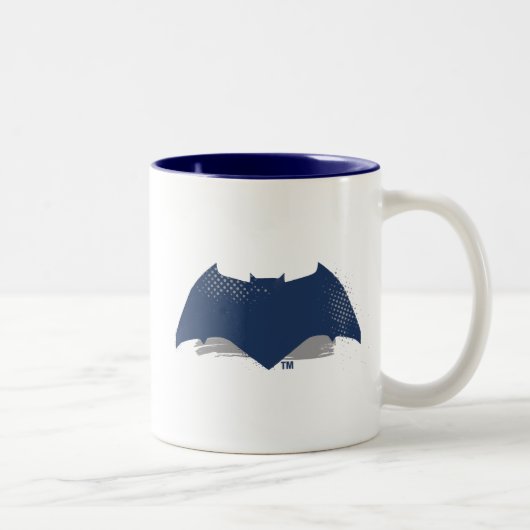 Tasse 2 Couleurs Ligue de Justice | Symbole Batman de brosse et dem (Droit)