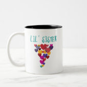 Tasse 2 Couleurs Lil' Little Sister Love Floving Hearts (Gauche)