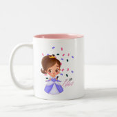 Tasse 2 Couleurs Lilibet Nommé Cadeaux Princesse Violet pour Filles (Gauche)