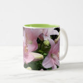 Tasse 2 Couleurs Lilies roses (Devant droit)