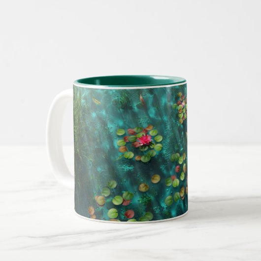 Tasse 2 Couleurs Lilies sur la boue d'eau (Devant gauche)