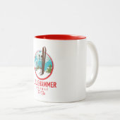 Tasse 2 Couleurs Lillehammer Norvège logo Ski (Devant droit)