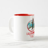 Tasse 2 Couleurs Lillehammer Norvège logo Ski (Devant gauche)