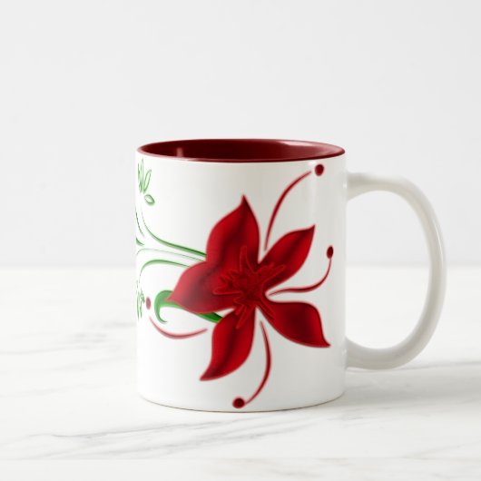Tasse 2 Couleurs Lily Mug, Gazer de l'étoile rouge (Droit)