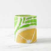 Tasse 2 Couleurs Lime de citron Abstrait Pop Tie Dye (Centre)