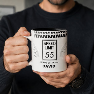 Tasse 2 Couleurs Limite de vitesse 55 Anniversaire