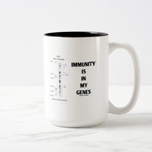 Tasse 2 Couleurs L'Immunité Est Dans Mes Gènes (Immunologie Chromos (Droit)