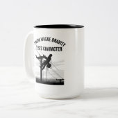 Tasse 2 Couleurs Lineman Silhouette Minimalist Electrical Worker  (Devant gauche)