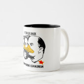 TASSE 2 COULEURS LINUX COMMUNISTES MARX ENGELS LENIN (Devant droit)