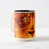 Tasse 2 Couleurs Lion brûlant (Devant gauche)