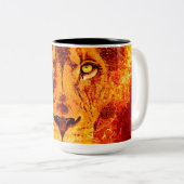 Tasse 2 Couleurs Lion brûlant (Devant droit)