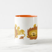 Tasse 2 Couleurs Lion caricatural mignon (Centre)
