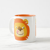 Tasse 2 Couleurs Lion caricature doux Yummy (Devant gauche)