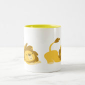 Tasse 2 Couleurs Lion de dessin mignon (Centre)