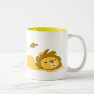Tasse 2 Couleurs Lion de dessin mignon