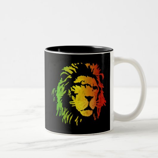 Tasse 2 Couleurs Lion de lion de reggae de Zion Judah (Droit)