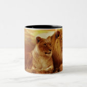 Tasse 2 Couleurs Lion et Lion (Centre)